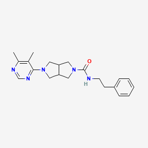 molecular formula C21H27N5O B2962893 5-(5,6-dimethylpyrimidin-4-yl)-N-(2-phenylethyl)-octahydropyrrolo[3,4-c]pyrrole-2-carboxamide CAS No. 2415553-77-2