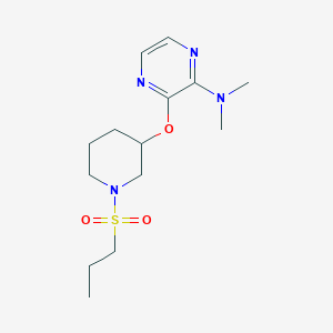 N,N-dimethyl-3-((1-(propylsulfonyl)piperidin-3-yl)oxy)pyrazin-2-amine