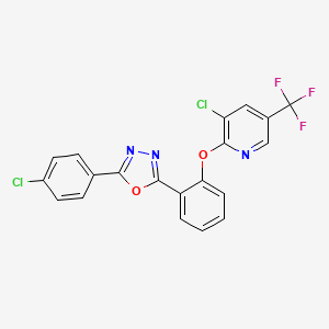 3-Chloro-2-{2-[5-(4-chlorophenyl)-1,3,4-oxadiazol-2-yl]phenoxy}-5-(trifluoromethyl)pyridine