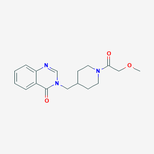 molecular formula C17H21N3O3 B2962909 3-[[1-(2-Methoxyacetyl)piperidin-4-yl]methyl]quinazolin-4-one CAS No. 2380078-53-3