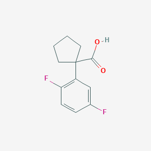 molecular formula C12H12F2O2 B2962911 1-(2,5-二氟苯基)环戊烷甲酸 CAS No. 1260826-90-1