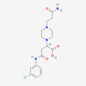 2-[4-(3-Amino-3-oxopropyl)piperazin-1-yl]-4-(3-chloroanilino)-4-oxobutanoic acid