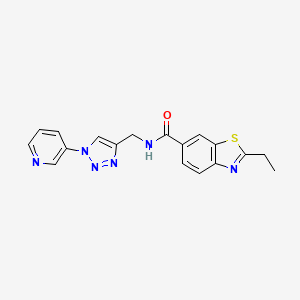 molecular formula C18H16N6OS B2962918 2-乙基-N-((1-(吡啶-3-基)-1H-1,2,3-三唑-4-基)甲基)苯并[d]噻唑-6-甲酰胺 CAS No. 2034311-72-1