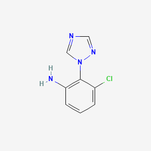 molecular formula C8H7ClN4 B2962924 3-氯-2-(1H-1,2,4-三唑-1-基)苯胺 CAS No. 869942-81-4