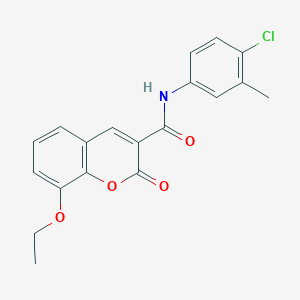 molecular formula C19H16ClNO4 B2962926 N-(4-氯-3-甲基苯基)-8-乙氧基-2-氧代-2H-色烯-3-甲酰胺 CAS No. 923173-57-3