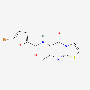 molecular formula C12H8BrN3O3S B2962937 5-bromo-N-(7-methyl-5-oxo-5H-thiazolo[3,2-a]pyrimidin-6-yl)furan-2-carboxamide CAS No. 941966-44-5