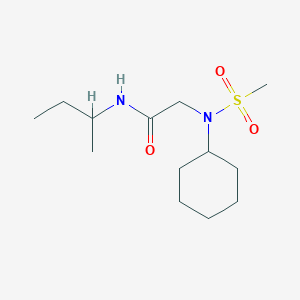molecular formula C13H26N2O3S B296294 N-(sec-butyl)-2-[cyclohexyl(methylsulfonyl)amino]acetamide 