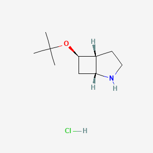 molecular formula C10H20ClNO B2962940 (1R,5R,6R)-6-[(2-Methylpropan-2-yl)oxy]-2-azabicyclo[3.2.0]heptane;hydrochloride CAS No. 2411180-50-0