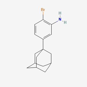 molecular formula C16H20BrN B2962941 2-溴-5-[(3s,5s,7s)-三环[3.3.1.1~3,7~]癸-1-基]苯胺 CAS No. 65101-51-1