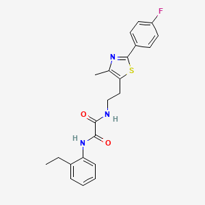 molecular formula C22H22FN3O2S B2962966 N1-(2-乙基苯基)-N2-(2-(2-(4-氟苯基)-4-甲基噻唑-5-基)乙基)草酰胺 CAS No. 895803-06-2