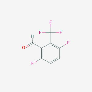 molecular formula C8H3F5O B2962967 3,6-Difluoro-2-(trifluoromethyl)benzaldehyde CAS No. 104044-26-0