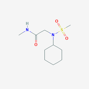 molecular formula C10H20N2O3S B296297 2-[cyclohexyl(methylsulfonyl)amino]-N-methylacetamide 