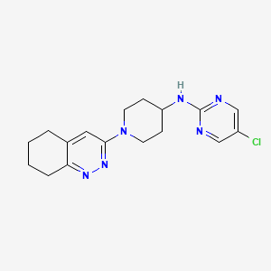molecular formula C17H21ClN6 B2962971 5-氯-N-[1-(5,6,7,8-四氢环辛诺林-3-基)哌啶-4-基]嘧啶-2-胺 CAS No. 2097869-14-0