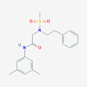 molecular formula C19H24N2O3S B296299 N-(3,5-dimethylphenyl)-2-[(methylsulfonyl)(2-phenylethyl)amino]acetamide 