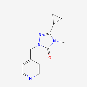 molecular formula C12H14N4O B2962990 3-cyclopropyl-4-methyl-1-[(pyridin-4-yl)methyl]-4,5-dihydro-1H-1,2,4-triazol-5-one CAS No. 2199386-17-7