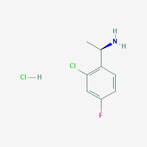 molecular formula C8H10Cl2FN B2962991 (1R)-1-(2-氯-4-氟苯基)乙胺盐酸盐 CAS No. 1391465-25-0