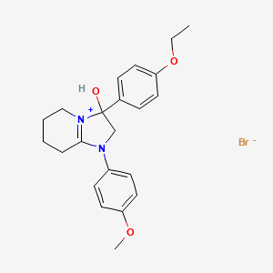 molecular formula C22H27BrN2O3 B2962993 3-(4-乙氧基苯基)-3-羟基-1-(4-甲氧基苯基)-2,3,5,6,7,8-六氢咪唑并[1,2-a]吡啶-1-溴 CAS No. 1104738-03-5