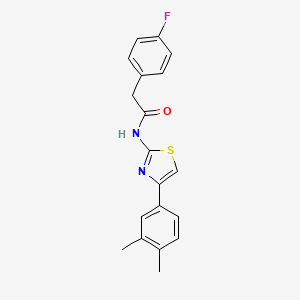 N-(4-(3,4-dimethylphenyl)thiazol-2-yl)-2-(4-fluorophenyl)acetamide