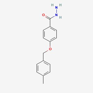 molecular formula C15H16N2O2 B2963002 4-[(4-Methylbenzyl)oxy]benzenecarbohydrazide CAS No. 147807-57-6