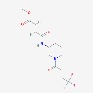 Methyl (E)-4-oxo-4-[[(3R)-1-(4,4,4-trifluorobutanoyl)piperidin-3-yl]amino]but-2-enoate