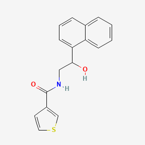 molecular formula C17H15NO2S B2963006 N-(2-hydroxy-2-(naphthalen-1-yl)ethyl)thiophene-3-carboxamide CAS No. 1351648-85-5