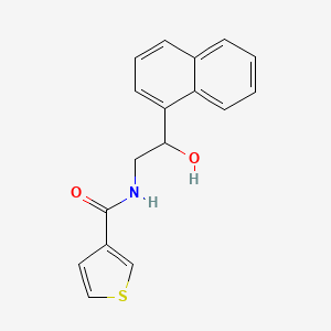 molecular formula C17H15NO2S B2963006 N-(2-羟基-2-(萘-1-基)乙基)噻吩-3-甲酰胺 CAS No. 1351648-85-5