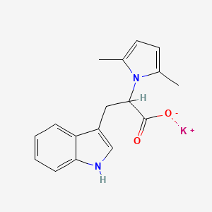 molecular formula C17H17KN2O2 B2963016 potassium 2-(2,5-dimethyl-1H-pyrrol-1-yl)-3-(1H-indol-3-yl)propanoate CAS No. 1214671-07-4