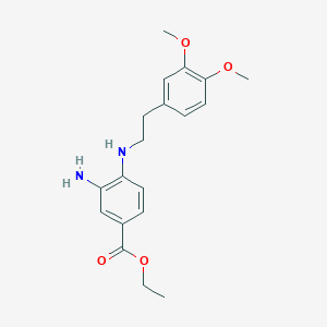 Ethyl 3-amino-4-{[2-(3,4-dimethoxyphenyl)ethyl]amino}benzoate