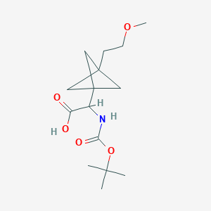2-[3-(2-Methoxyethyl)-1-bicyclo[1.1.1]pentanyl]-2-[(2-methylpropan-2-yl)oxycarbonylamino]acetic acid