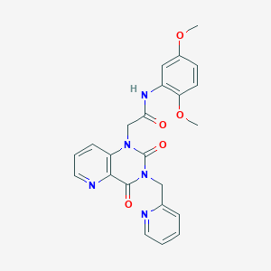 molecular formula C23H21N5O5 B2963029 N-(2,5-dimethoxyphenyl)-2-(2,4-dioxo-3-(pyridin-2-ylmethyl)-3,4-dihydropyrido[3,2-d]pyrimidin-1(2H)-yl)acetamide CAS No. 941901-51-5