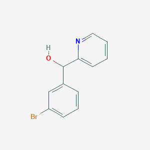 molecular formula C12H10BrNO B2963032 1-溴-3-[1-羟基-1-(2-吡啶基)甲基]苯 CAS No. 856957-26-1