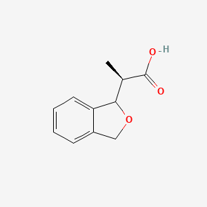 molecular formula C11H12O3 B2963036 (2R)-2-(1,3-Dihydro-2-benzofuran-1-yl)propanoic acid CAS No. 2248215-86-1