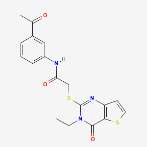 N-(3-acetylphenyl)-2-[(3-ethyl-4-oxo-3,4-dihydrothieno[3,2-d]pyrimidin-2-yl)sulfanyl]acetamide