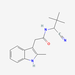 molecular formula C17H21N3O B2963043 N-(1-Cyano-2,2-dimethylpropyl)-2-(2-methyl-1H-indol-3-yl)acetamide CAS No. 2224371-73-5