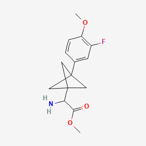 Methyl 2-amino-2-[3-(3-fluoro-4-methoxyphenyl)-1-bicyclo[1.1.1]pentanyl]acetate