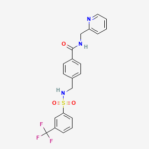 N-(2-pyridinylmethyl)-4-[({[3-(trifluoromethyl)phenyl]sulfonyl}amino)methyl]benzamide