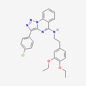 3-(4-chlorophenyl)-N-[2-(3,4-diethoxyphenyl)ethyl][1,2,3]triazolo[1,5-a]quinazolin-5-amine