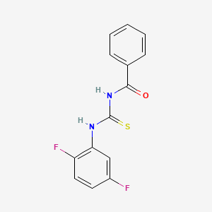 molecular formula C14H10F2N2OS B2963055 1-苯甲酰-3-(2,5-二氟苯基)硫脲 CAS No. 887266-93-5