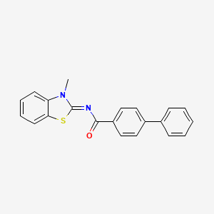 (Z)-N-(3-methylbenzo[d]thiazol-2(3H)-ylidene)-[1,1'-biphenyl]-4-carboxamide