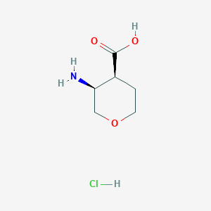 molecular formula C6H12ClNO3 B2963060 cis-3-Amino-tetrahydropyran-4-carboxylic acid hcl CAS No. 2243507-57-3; 2247088-22-6