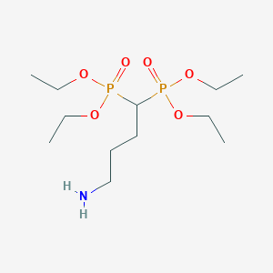 molecular formula C12H29NO6P2 B2963078 4,4-Bis(diethoxyphosphoryl)butan-1-amine CAS No. 90315-14-3