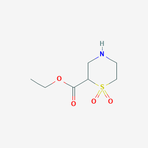 Ethyl 1,1-dioxo-1,4-thiazinane-2-carboxylate