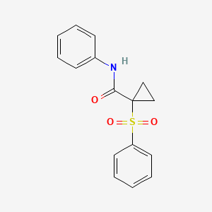 molecular formula C16H15NO3S B2963082 N-苯基-1-(苯磺酰基)环丙烷甲酰胺 CAS No. 170803-85-7