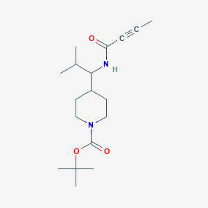 Tert-butyl 4-[1-(but-2-ynoylamino)-2-methylpropyl]piperidine-1-carboxylate