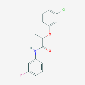 molecular formula C15H13ClFNO2 B296309 2-(3-chlorophenoxy)-N-(3-fluorophenyl)propanamide 