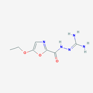 molecular formula C7H11N5O3 B2963092 N-(diaminomethylideneamino)-5-ethoxy-1,3-oxazole-2-carboxamide CAS No. 398996-54-8