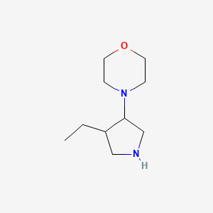 molecular formula C10H20N2O B2963094 4-(4-Ethylpyrrolidin-3-yl)morpholine CAS No. 1421604-60-5