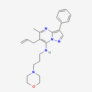 molecular formula C23H29N5O B2963099 6-allyl-5-methyl-N-(3-morpholinopropyl)-3-phenylpyrazolo[1,5-a]pyrimidin-7-amine CAS No. 902024-13-9