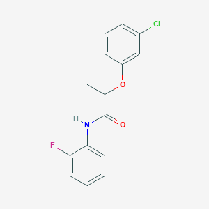 molecular formula C15H13ClFNO2 B296310 2-(3-chlorophenoxy)-N-(2-fluorophenyl)propanamide 