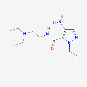 molecular formula C13H25N5O B2963100 4-Amino-N-[2-(diethylamino)ethyl]-1-propyl-1H-pyrazole-5-carboxamide CAS No. 2101196-77-2